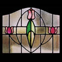 Antique Stained Glass Tulip