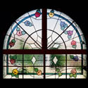 Arched Floral Stained Glass