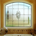 New Orleans Bathroom Stained Glass Windows