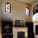 Church Stained Glass Transoms in Home