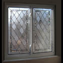 Contemporary Stained Glass Bathroom Window