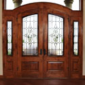 Traditional Leaded Entryway Door Stained Glass