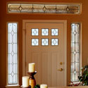 New Orleans Contemporary Entryway Stained Glass Door Sidelights