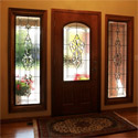 Entryway Stained Glass Beveled Sidelights Houston