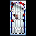 Orem Floral Stained Glass Panel