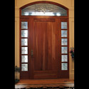 Honolulu Hawaii Stained Glass Entryway Sidelight Panels & Transom