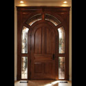Houston Entryway Stained Glass Rounded