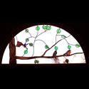 Floral Stained Glass Tree Branch