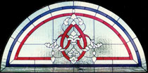 Stained Glass Transom Arched Window