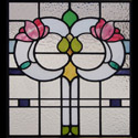 antique stained glass flower windows