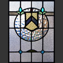Antique Stained Glass Family Crests 