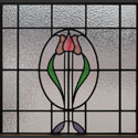 Antique Stained Glass Tulips