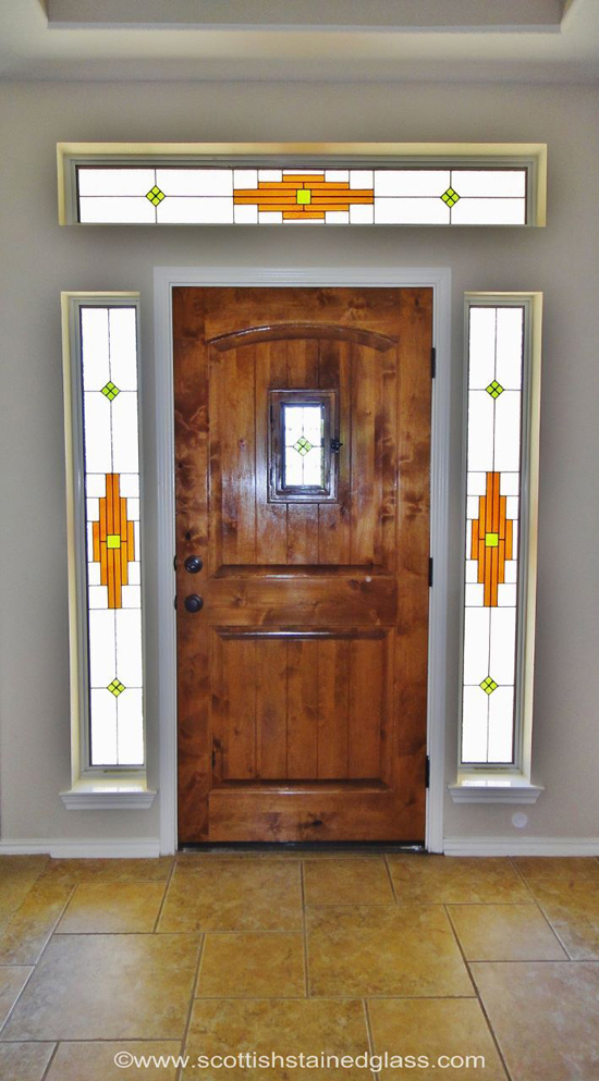 entryway stained glass transoms