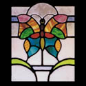Antique Stained Glass Butterfly