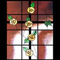 Floral Stained Glass Cross