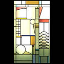 Prairie Style Abstract Stained Glass