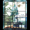 Kitchen Stained Glass Abstract Trees