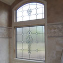 Bathroom Stained Glass Transom