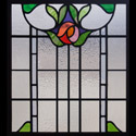 Antique Stained Glass Mackintosh Rose