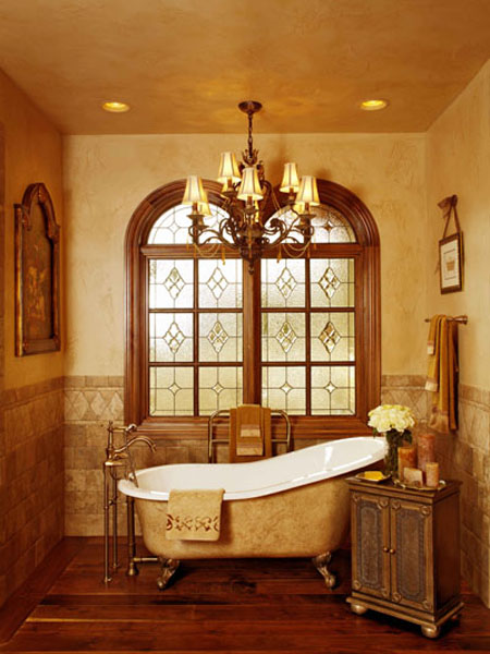 stained glass bathroom windows