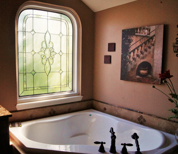 bathroom stained glass window denver