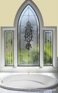 bathroom stained glass elegant