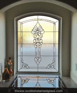 beautiful bathroom stained glass